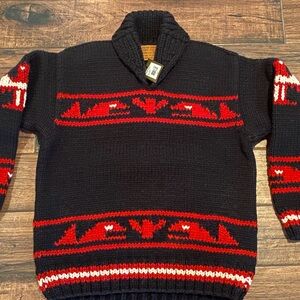 NWT ~ Filson LIMITED EDITION Handmade Sweater - Blue/Red - Eagle - Medium